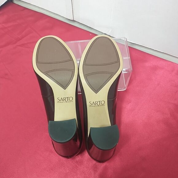 Franco Sarto Aziza Women's SZ 10.5M Slip On Patent Pumps Dressy Round Toe - Picture 8 of 11